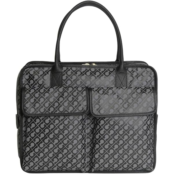 ゲラルディーニ　ソフティ　黒 バッグ 2つポケット付き GHERARDINI（ゲラルディーニ） ハンドバッグ SOFTY ソフティ GH0202