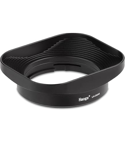 Amazon | Haoge LH-OM45-W メタルスクエアレンズフード Olympus M