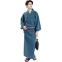 Amazon | [Fuuka] [風香] 浴衣 メンズ セット 2点 角帯 楊柳 綿