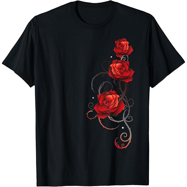 Amazon | ヴィンテージ 薔薇 花 花 イラスト 花 Tシャツ | Tシャツ