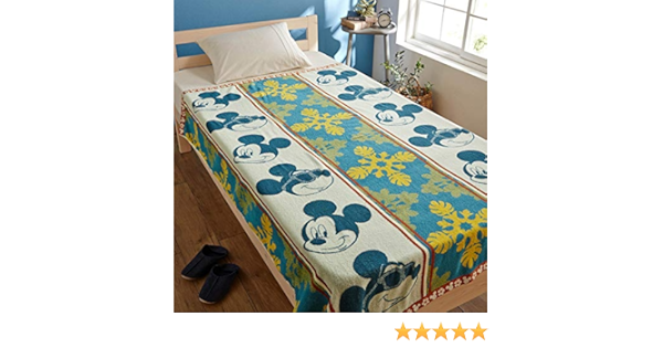 Amazon Co Jp ベルメゾン ディズニー タオルケット 綿100 ジャカード ミッキーマウス ホーム キッチン