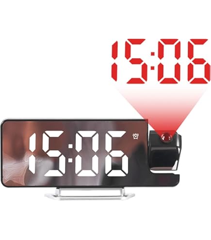 Amazon.co.jp: プロジェクター目覚まし時計寝室用大型投影目覚まし時計