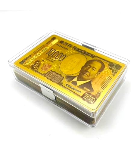 トランプ メモ帳　10,000ドル Amazon.co.jp: 黄金に輝く10000円札トランプ : おもちゃ