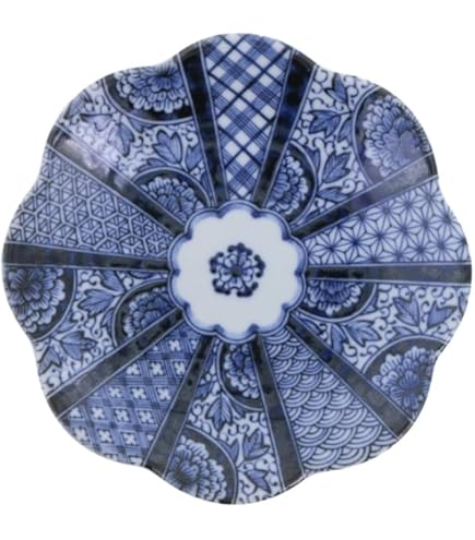 Amazon.co.jp: 花みずき 宴揃 竹斎 三洋陶器 レトロ 大皿1枚 大鉢1客 2