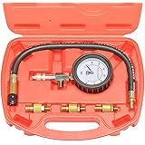 Amazon 4サイズアダプター付き エンジンコンプレッションテスターゲージ圧縮圧力測定テスター W3 エアゲージ 車 バイク