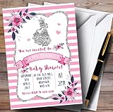 シルバー&ピンクPrincess Invitationsベビーシャワー招待状 30 Invitations