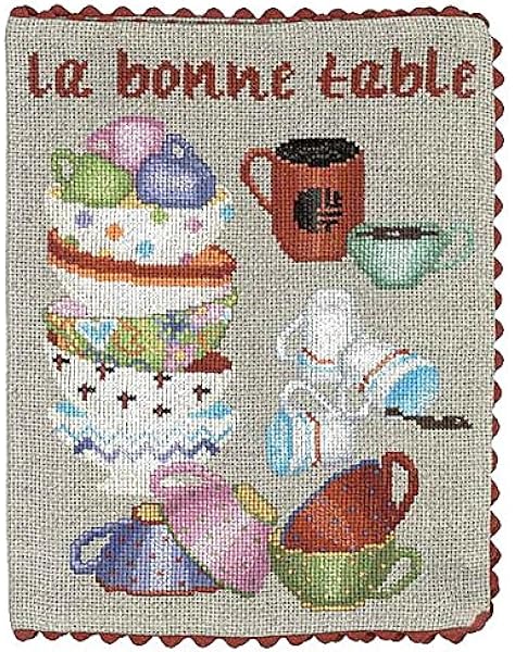 Amazon ル ボヌール デ ダム クロスステッチ刺繍キット 50 La Bonne Table 食器 ブックカバー Dmc刺繍糸 刺しゅうキット 通販