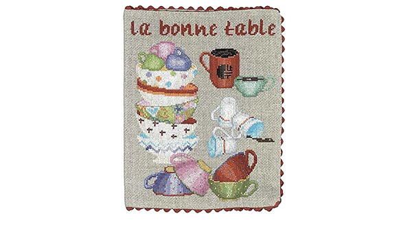 Amazon ル ボヌール デ ダム クロスステッチ刺繍キット 50 La Bonne Table 食器 ブックカバー Dmc刺繍糸 刺しゅうキット 通販
