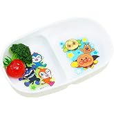 レック アンパンマン 仕切り皿 (17×11×3cm) 電子レンジ ・ 食洗機 ・ 煮沸消毒 OK/すべり止め付