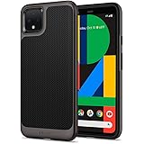 Spigen Google Pixel 4 ケース ソフト 背面 PC バンパー 二重構造 米軍MIL規格 耐衝撃 ワイヤレス充電 ネオ・ハイブリッド F26CS27573 (ガンメタル)