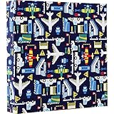 フォトアルバム 【飛行機 紺色 360枚 中シート白色】男の子 子供 写真アルバム 丈夫な生地張り表紙のアルバム 簡単収納 大容量 ポケットアルバム 写真が沢山入るアルバム 貼り付けシートも追加できる