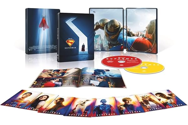 【Amazon.co.jp限定】スーパーマン　スチールブック仕様　４Ｋ ＵＨＤ ＋ ブルーレイ セット（ペーパープレミアム付）(A3ビジュアルシート3枚セット付) [Blu-ray]
