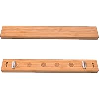 磁気包丁立て 40 CM竹木製ナイフストリップバー 複列マグネットナイフホルダー ナイフストリップ キッチン用品ホルダー