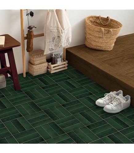 昭和レトロ　クッションフロア　フロアマット　ヴィンテージ　未使用 Amazon.co.jp: 壁紙屋本舗 クッションフロア 質感 色味チェック タイル