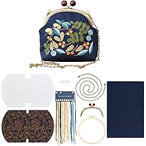 お纏めリクエスト＊刺繍のバッグ♡コインケース♡チャームなど♡ Amazon | WADORN 刺繍 小銭入れ 手作り キット 花柄 刺繍 バッグ