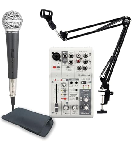 Amazon.co.jp: YAMAHA AG03 MK2 TASCAM製マイク 配信セット ブーム