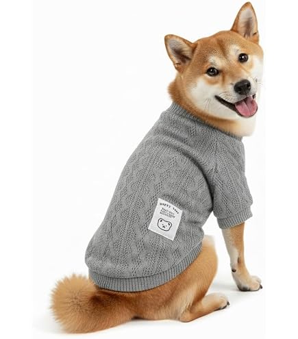 ✨ 犬服 秋冬 ニット セーター ストライプ ジャケット 防寒 暖かい Amazon | 犬服 秋冬 ニット セーター 小型犬 おしゃれ かわいい