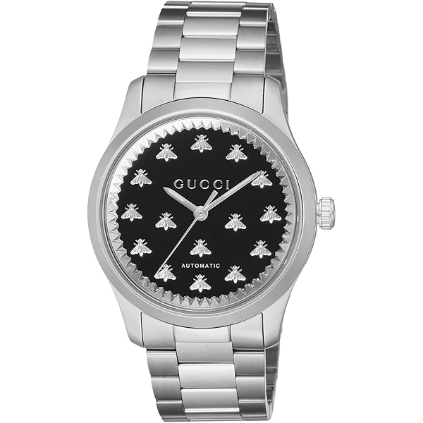 Amazon.co.jp: 腕時計 GUCCI(グッチ) YA1264125 ﾌﾞﾗｯｸ文字盤
