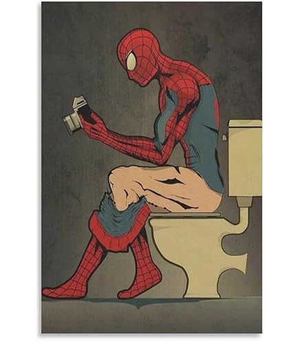 Amazon.co.jp: トイレ装飾マーベル スパイダーマン アートパネル