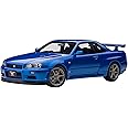 AUTOart 1/18 ニッサン スカイライン GT-R (R34) Vスペック II ベイサイドブルー 完成品 77408