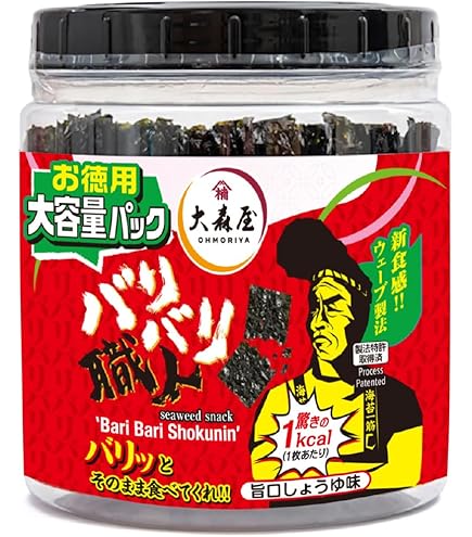 Amazon.co.jp: 大森屋 バリバリ職人男梅味 60枚 : 食品・飲料・お酒