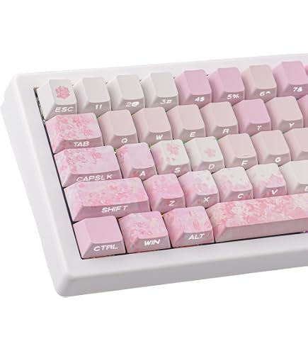 Amazon.co.jp: Tsungup キーキャップ 桜 タイダイ キーキャップセット