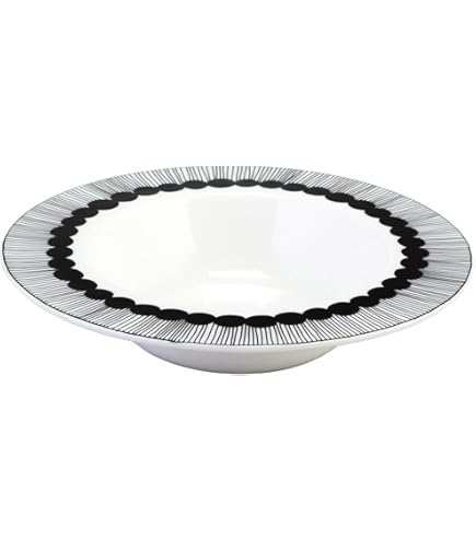 ウニッコ 20cm ディーププレート ブラック×ホワイト 深皿 2枚 楽天