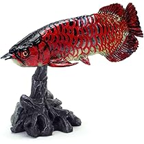 木製 鮮やかな魚の彫刻 アジア·アロワナ 木製 鮮やかな魚の彫刻 アジア·アロワナ 木製 鮮やかな魚の彫刻