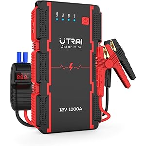 UTRAI ジャンプスターター 12V車用 13000mAh 瞬間最大出力1000A 6.5Lガソリンエンジン車 / 4…