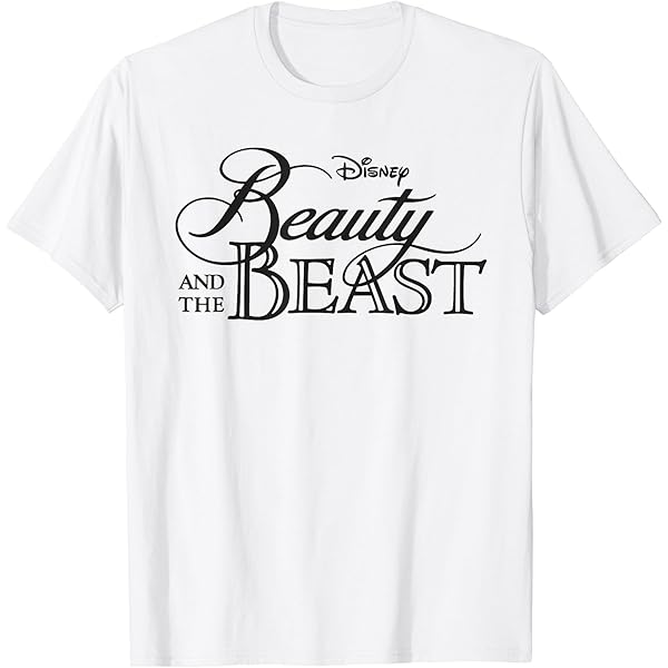 Amazon | ディズニーの美女と野獣の映画ロゴ。 Tシャツ | Tシャツ