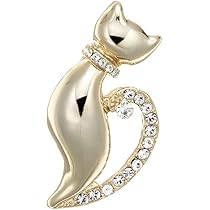 Amazon | アクセサリーショップピエナ 猫のブローチ ピン