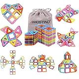 AMOSTING 磁石ブロック 磁気おもちゃ 立体パズル 子供 知育玩具 積み木 マグネットブロック組み立て 56ピース 磁性構築 幾何学認知