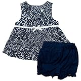 《初夏盛夏対応》(日本製) Pample Mousse(パンプルムース) 上衣布帛変わり織りドット柄&ニットブルマミルキースーツ 80cm /NB NO.DP-72401