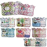 ポケット付きお食事エプロン 2枚組 ナイロン素材 出産祝い お食事用 保育園 スタイ ベビー 赤ちゃん プレゼント ビニール 折り畳み EVA 防水 入園入学 セール(A)