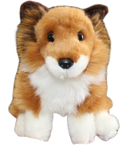 Amazon.co.jp: リアル 犬 ぬいぐるみ コリー シェルティ ドッグ 人形
