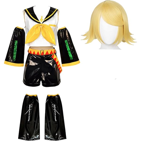 鏡音リン　コスプレ　ボカロ　衣装　Mサイズ　フルセット　タトゥーシールつき Amazon.co.jp: コスプレ用タトゥーシール ボーカロイド 鏡音リン