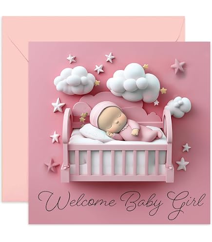 Papyrus Hello Kitty Babyparty-Glückwunschkarte, Mit Filz-Applikation, Für Mädchen, 17,8x17,8 Cm