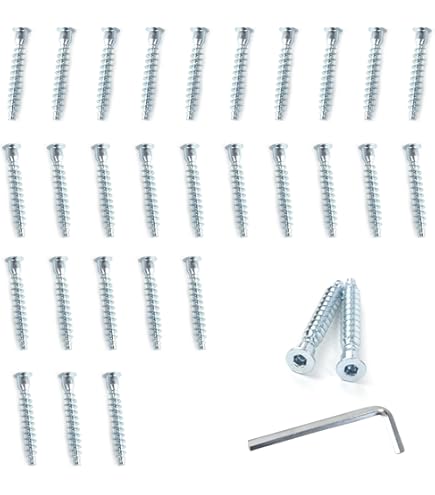 Cyclingcolors 2x Furniture Joining Screws Brass M4 X 95mm Wood Panels