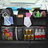 車ストレージオーガナイザー、ONEVER折りたたみ式Car Back Seat Storageバッグ高容量車オーガナイザー内部アクセサリーforホームピクニック