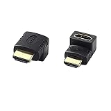 HDMIケーブル変換アダプタ オス/メス 90度+HDMIアダプタ270度(L型下+上 2 pc set)
