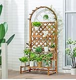 フラワースタンド ソリッドウッドフラワースタンド多層フラワースタンド屋内リビングルームバルコニーフロアプラントスタンド Flower racks (色 : B)