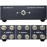 SOLUPEAK P2 2(1)-in-1(2)-Outアンプアンプスピーカースイッチャーセレクタースイッチスプリッター 2ウェイラウドスピーカーコントロールコンバイナーボックス