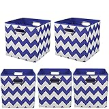 Modern Littles Organization Bundle Storage Bins, Bold Blue Chevron, 5 Count by Modern Littles