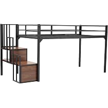 Amazon｜OSLEEP ロフトベッド スチール製 ロータイプ 高さ120cm 階段