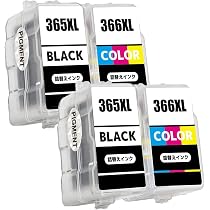 Amazon.co.jp: BC-365XL 顔料 ブラック BC-366XL 染料 カラー 詰め替え