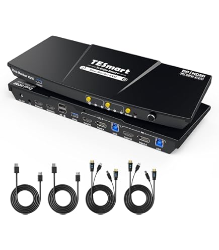 モニター2台 Amazon.co.jp: TESmart KVMスイッチ 2入力2出力 USB-C+HDMI+