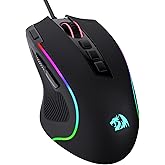 Redragon M612 Predator RGB Gaming Mouse, 8000 DPI Wired Optical Gamer Mouse with 11 Programmable Buttons & 5 Backlit Modes, S