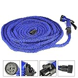 EconoLed 75ft Latex Expanding Hose Magic Flexible Expandable Garden Water Hose with 8 Functions Spra