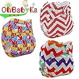 Ohbabyka3点セット おむつカバー 布おむつ ベビー 布オムツ おむつ 新生児用 新生児用品 サイズ調節可 洗濯可能 漏れしにくい パンツ フリーサイズ 通気性良い 保育園 入園準備 女の子 男