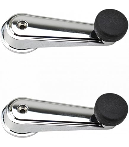 2 Pcs Universal Black Auto Car Window Winder Cranks Aluminum Handle